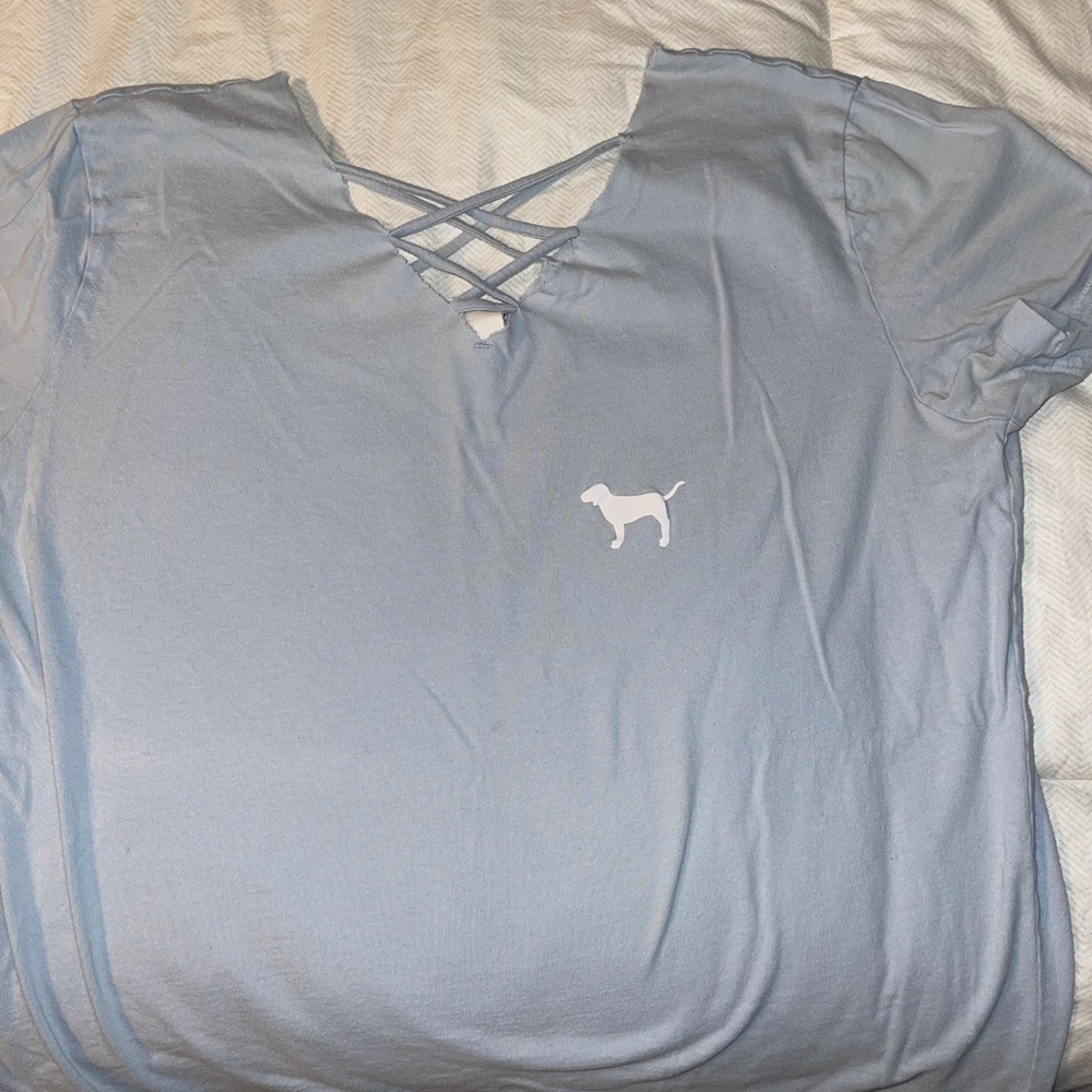 vs pink light blue cross top
